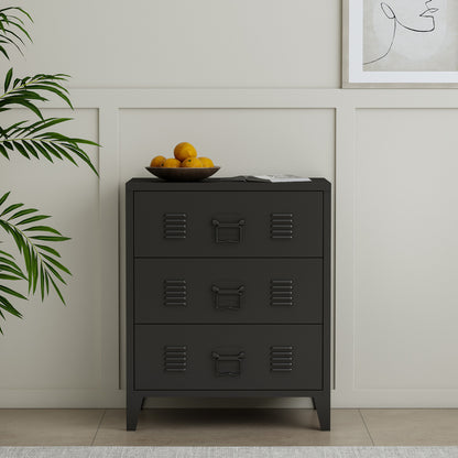 Metalen Kast – Ladeblok – Opbergkast – Archiefkast – Kantoorkast – Industrieel Design – 72x60x40 cm – Stevig Stalen Materiaal