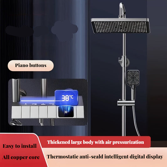 Douchekraan – Douchemengkraan – Thermostaatkraan – Doucheset – Waterkraan – Digitale Temperatuurweergave – Precisie Temperatuurregeling 0,1°C