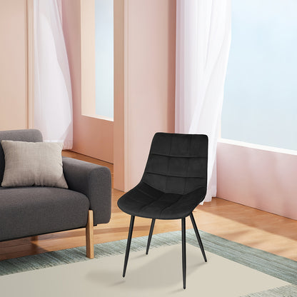 Velvet Eetkamerstoelen – Eetkamerstoelen – Stoelen – Bureaustoelen – Reception Stoelen – Set Van 2 – Comfortabele Zitting – Stevig Metalen Frame