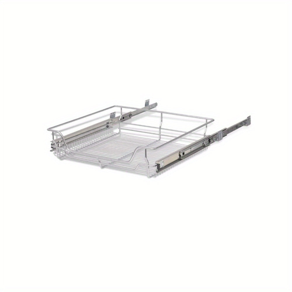 Ladeverdelersysteem – Lade Organizer – Uittrekbare Lade – Kast Organizer – Opbergmand – Verstelbare Hoogte 39/49 cm – Stevig Metaal Met Wit Coating