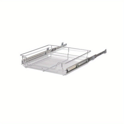 Ladeverdelersysteem – Lade Organizer – Uittrekbare Lade – Kast Organizer – Opbergmand – Verstelbare Hoogte 39/49 cm – Stevig Metaal Met Wit Coating