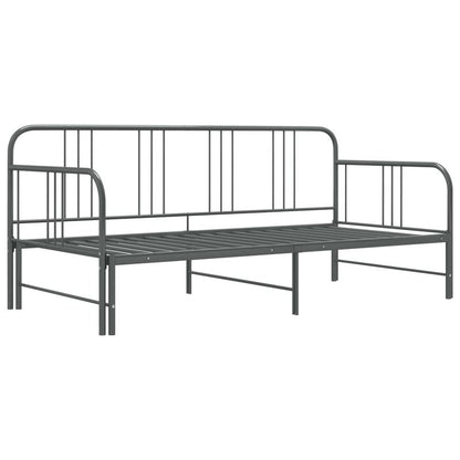 Uittrekbaar Sofa Bed Frame – Slaapbank Bedframe – Bedbank Frame – Sofa Bed Frame – Grijs Metalen Frame – Ruimtebesparend Ontwerp – Stevig Gepoedercoat Metaal