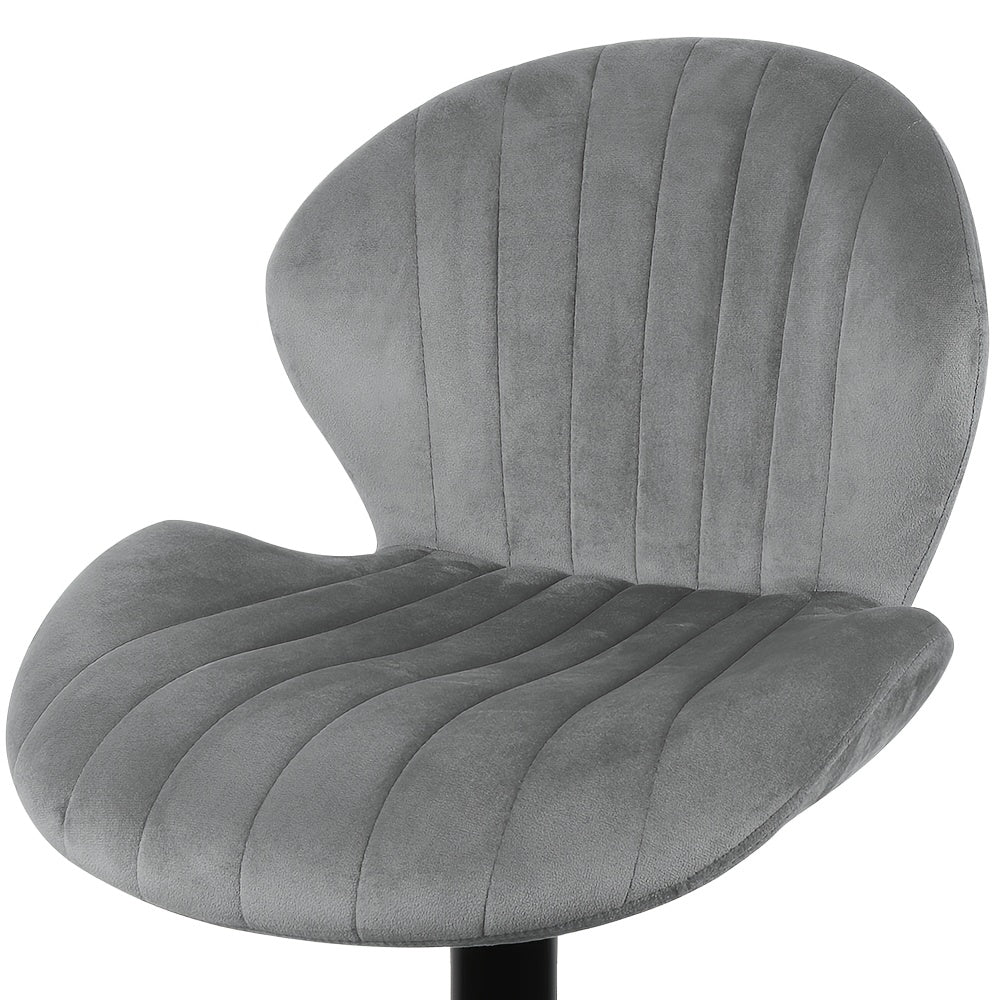 Draaistoelen – Schommelstoel – Accentstoel – Zithoekstoel – Relaxstoel – Set Van 2 – 360° Draaibaar – Compact & Fluwelen Bekleding - Grijs