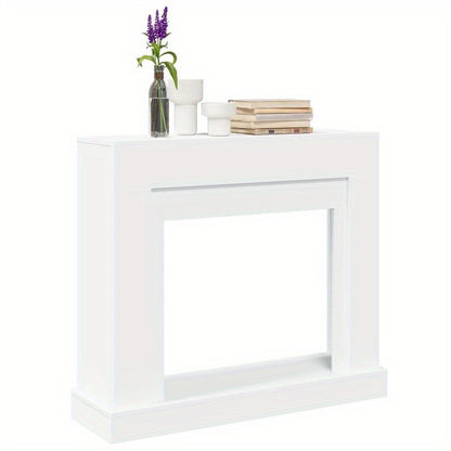 Haardscherm – Haardomranding – Haardafrastering – Kachelhek – Veiligheidshek – Wit – Hout – 100x30x87,5 cm – Beschermend – Stijlvol