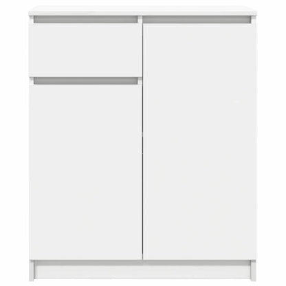 Sideboard with Drawer, White, 71x35x84 cm, Wood Composite Material/Storage Cabinet/Shoe Rack/TV Stand. This Storage Shelf Offers Ample Space to Keep Various Items Organized, Keeping Your Room Tidy