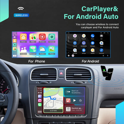 Android Autoradio – Car Stereo – Multimedia Systeem – Double Din Navigatie – Touchscreen – 9 Inch Capacitive Display – Wireless CarPlay & GPS – Inclusief Achteruitrijcamera en Microfoon
