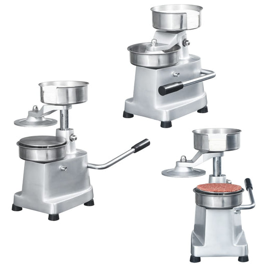 Hamburgerpers – Burgermaker – Hamburgermaker – Burgerpersmachine – Hamburgervormer – 130 mm Diameter – Aluminium Behuizing – RVS Voedselveilige Delen