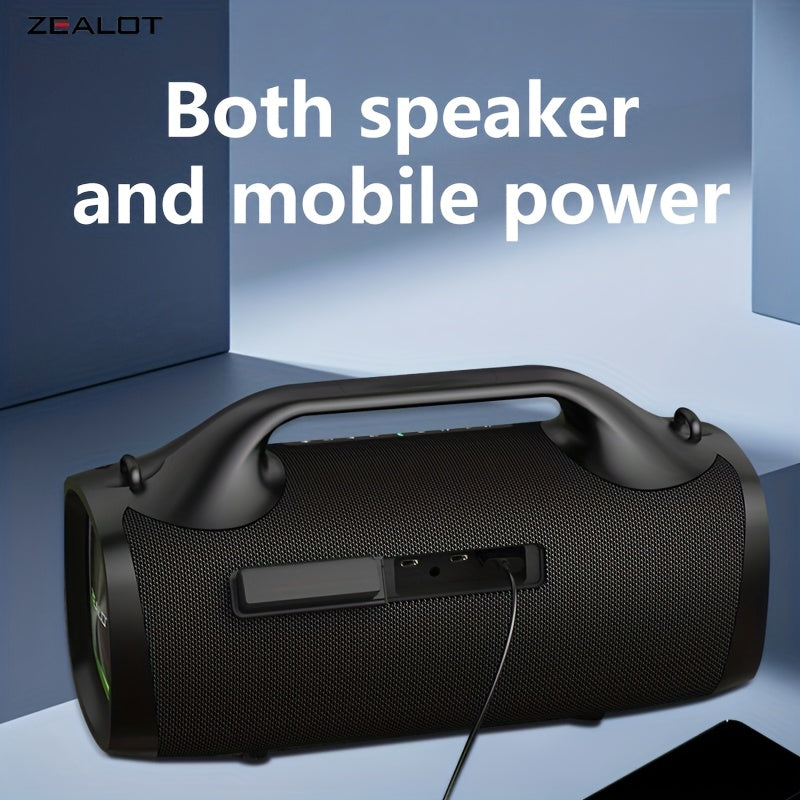 Draadloze Speaker – Bluetooth Speaker – Portable Speaker – Muziekbox – Luidspreker – Zwart – Lange Batterijduur 24000mAh – Waterbestendig IPX5 met RGB Display