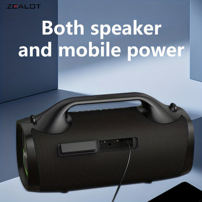 Draadloze Speaker – Bluetooth Speaker – Portable Speaker – Muziekbox – Luidspreker – Zwart – Lange Batterijduur 24000mAh – Waterbestendig IPX5 met RGB Display