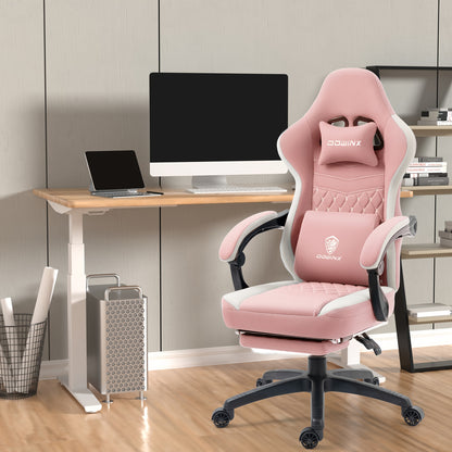Gamingstoel – Gamestoel – Game Stoel – Gaming Chair – Racingstoel – Roze – Met Memory Foam Vulling – Met Schommelmechanisme