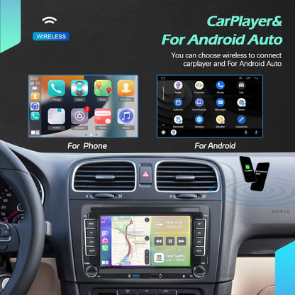 Android 15 Autoradio – Car Radio – Multimedia Systeem – Double DIN Navigatie – Auto Stereo – 7 Inch Capacitive Touchscreen – 8-Core Processor & CarPlay/Android Auto