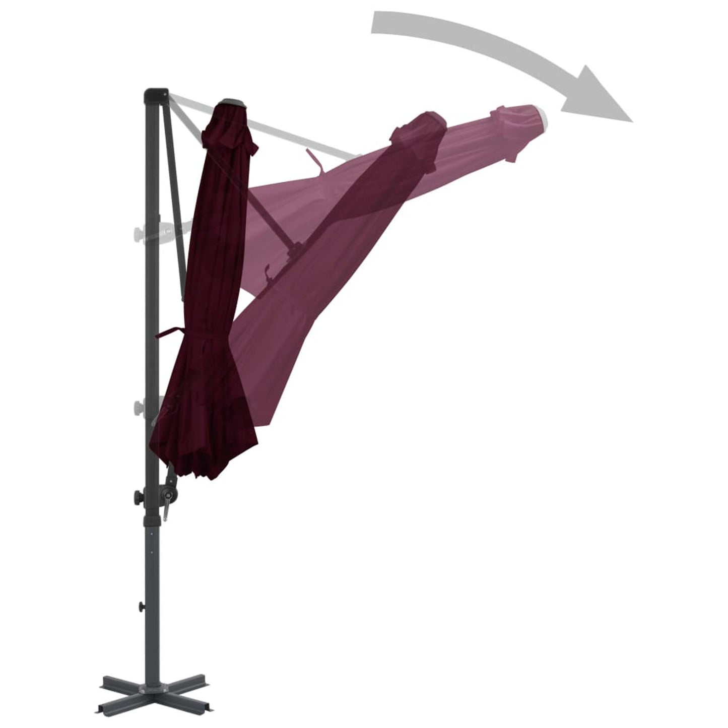 Zweefparasol – Hangparasol – Tuinparasol – Kantelbare Parasol – Balkonparasol – Aluminium Frame – 300 cm Diameter – UV-Bescherming – Robuust & Modern Design