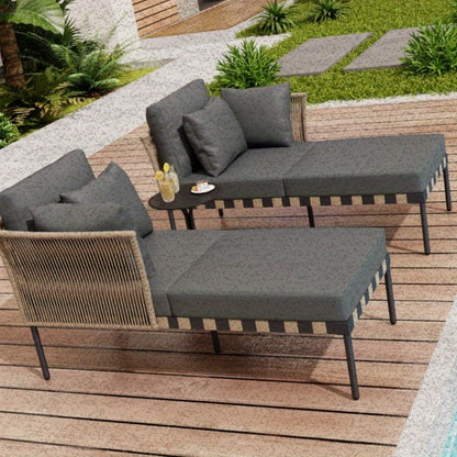 Loungeset – Tuinset – Loungemeubel – Balkonmeubilair – Terrasmeubels – Modulair Ontwerp – Afneembare Wasbare Kussens
