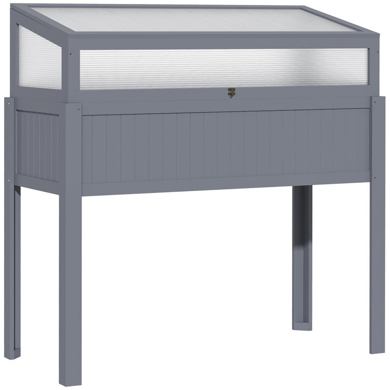 Hoogtekas – Verhoogde Plantenbak – Plantenkas – Tuinkas – Kasbak – Weerbestendig Dak – Verhoogde Poten voor Optimale Drainage – 120x54x112/122 cm