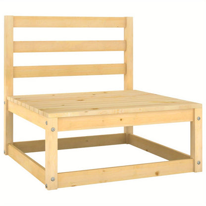 Loungeset – Tuinset – Loungesofa – Buitenmeubel – Balkonset – Houten Frame – Zwarte Comfortabele Kussens