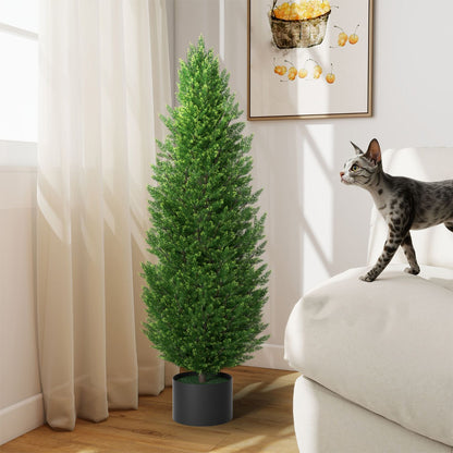 Nepplant Cypress Boom – Kunstboom – Sierplant – Kamerplant – Buitenplant – Hoogte 150 cm – Levensgetrouw en Onderhoudsvriendelijk