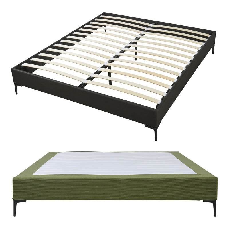 Gestoffeerd Tweepersoonsbed – Bedframe – Slaapbed – Lattenbodem – Tweepersoonsbed 140x200 cm – Afneembare Polyester Hoes – Stabiele Metaal Poten