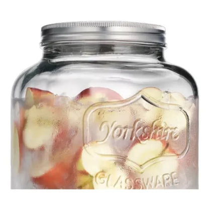 Dispenser - Beverage dispenser - Organization dispenser - Glass beverage dispenser - 8L - Transparent White