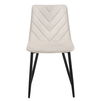 Eetkamerstoelset van 4 - Stoel - Woonkamerstoel - Eetkamer - 44 cm x 81 cm x 51 cm - Crème