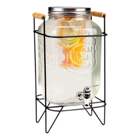 Dispenser - Drankdispenser - CSX en Organisatie Dispenser - Glazen Drankdispenser - 8L - Transparant Wit