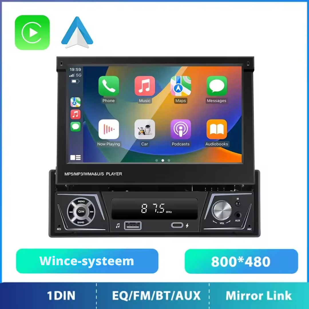 Car Multimedia Player - 2 Din - 7Inch - MP5 - Carplay Screen - Touchscreen - Car Navigation System - Universal - Multimedia Car Radio