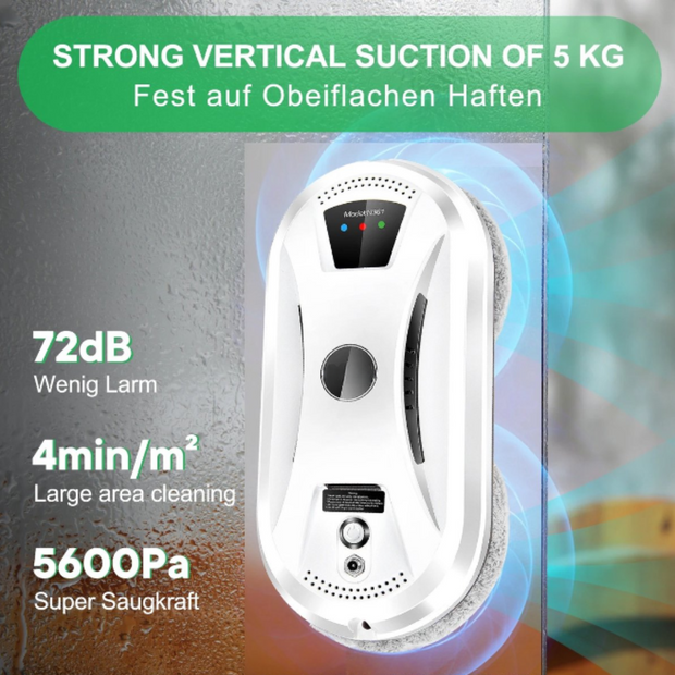 Robot glazenwasser - Raamrobot - Elektrische glazenwasser - Raamreiniger - Ruitreiniger - Wit - Intelligente Ramenwasser