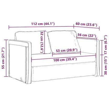 Slaapbank – Bedbank – Logeerbed – Uitklapbank – Slaapstoel – Compact 112x174x55 cm – Houten Frame Met Stofbekleding