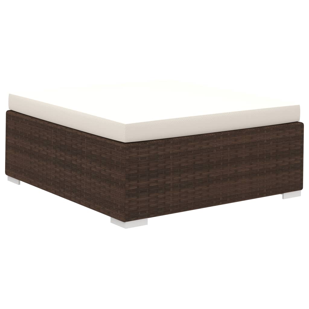 Loungekussen – Tuinkussen – Zitkussen – Rugkussen – Palletkussen – 12-delig – Polyester – 6 cm Dikte – Weerbestendig Polyester - Bruin