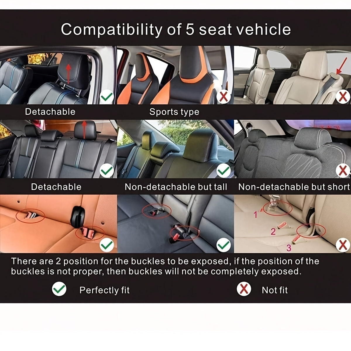 Autostoelhoezen – Stoelhoezen Auto – Seat Covers – Autostoel Beschermers – Universele Autostoelhoes Set – PU Leer – Verstelbaar – Eenvoudige Installatie