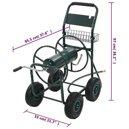 Dierenwagen – Huisdierwagen – Hondenwagen – Kattenwagen – Transportkar – Stalen Frame – 4 All-Terrain Wielen – Groen