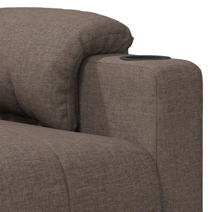 Relaxfauteuil – Fauteuil – Loungestoel – Relaxstoel – Zetel – Taupe – Handmatig Verstelbare Rugleuning – Hoogwaardig MDF Houten Frame