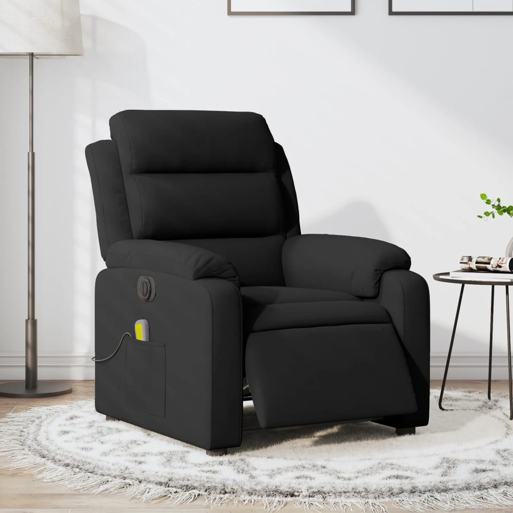 Elektrische Relaxfauteuil – Relaxstoel – Ligstoel – Zithoekstoel – Powerstoel – Zwart – Fluwelen Bekleding – Elektrisch Verstelbaar tot 135 Graden