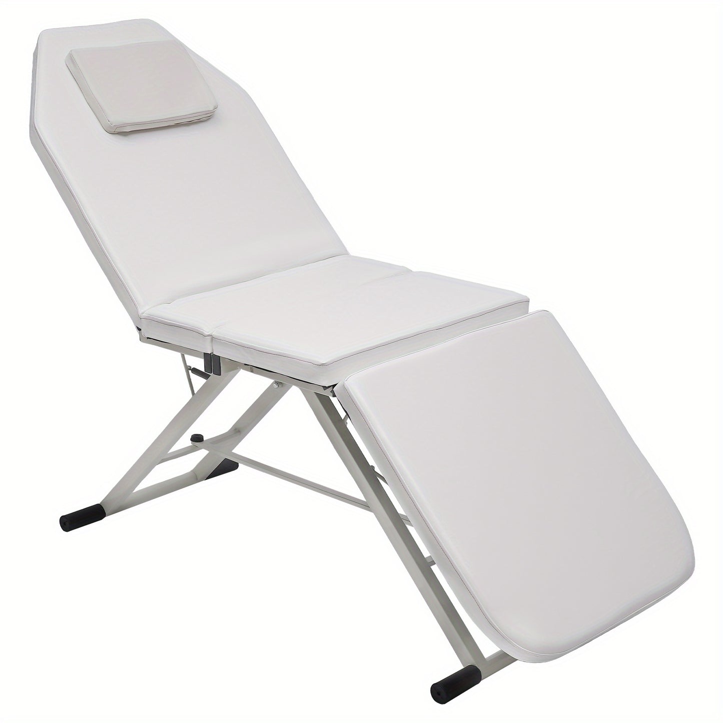 Massagetafel – Behandeltafel – Behandelbank – Massagebed – Schoonheidstafel – Inklapbaar – Hoogwaardig Schuim – Verstelbare Hoogte – Wit