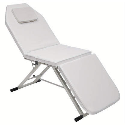 Massagetafel – Behandeltafel – Behandelbank – Massagebed – Schoonheidstafel – Inklapbaar – Hoogwaardig Schuim – Verstelbare Hoogte – Wit