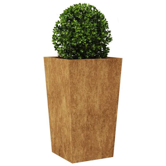 Plantenrek – Plantenstandaard – Bloemenrek – Plantentafel – Plantenzuil – Cortenstaal – Set Van 2 – 45x45x75 cm – Weerbestendig – Duurzaam
