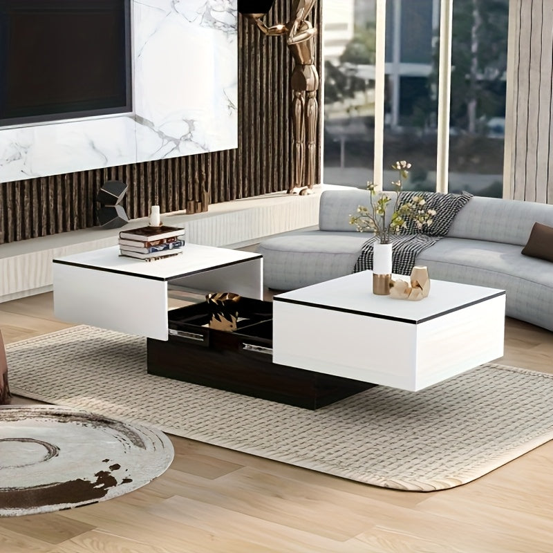 Bankstel – Zitbank – Sofa – Slaapbank – Loungeset – Modern Wit – Uitklapbare Tafel – Opbergruimte – Lichtgewicht Bamboe Kunststof
