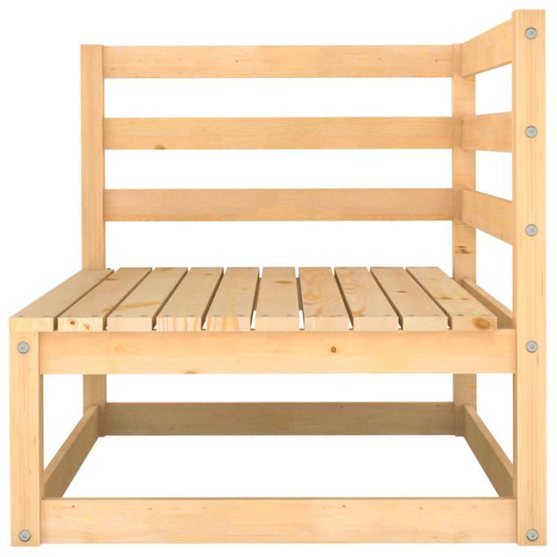 Tuinbank – Hoekbank – Buitenbank – Balkonbank – Bankje – Massief Grenenhout – 2-delige Set – Compact & Duurzaam