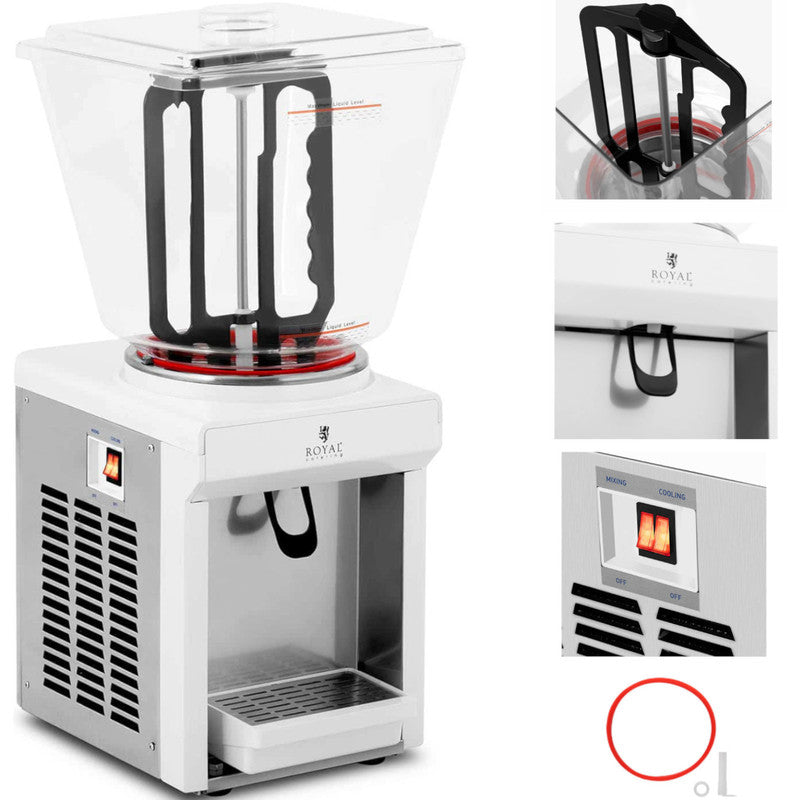 Sapkoeler – Koeldispenser – Drankenkoeler – Mixer – Taptank – 25 Liter Inhoud – Energiezuinige Koeling 240W