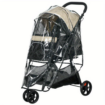 Hondenbuggy – Huisdierwagen – Kattenbuggy – Pets Carrier – Wandelwagen – Inklapbaar – Waterdichte Regenhoes – Comfortabele Kussenset