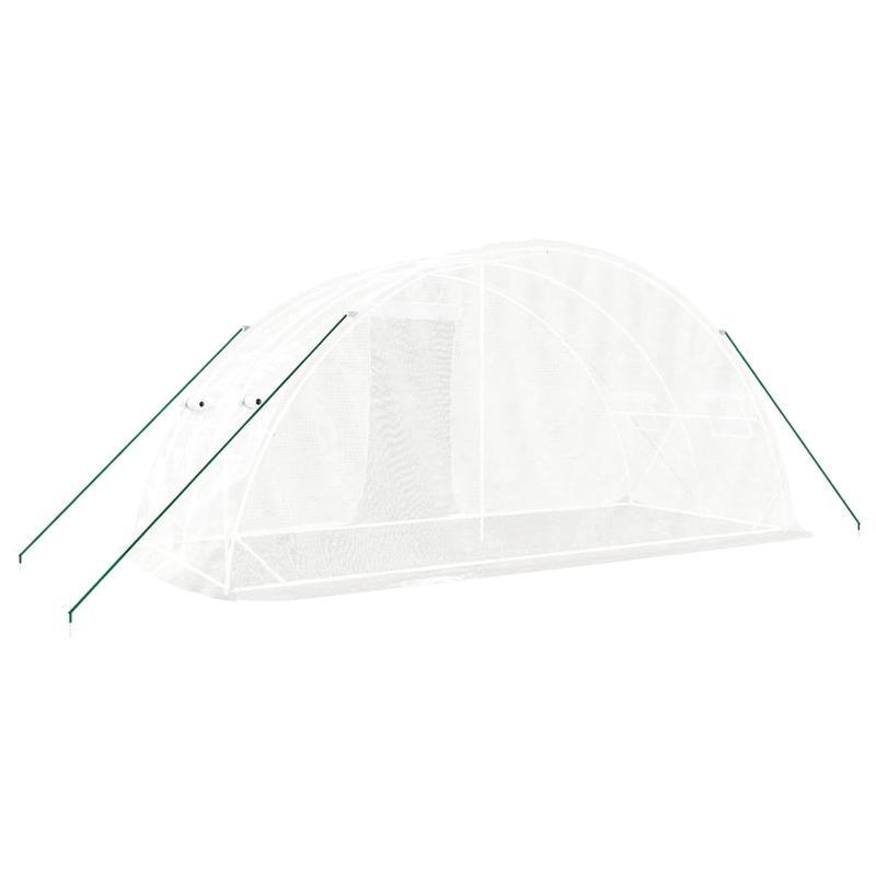 Kas – Serre – Kweekkas – Broeikas – Tuinkas – Witte Stalen Frame – 10 m² Ruimte – 5x2x2,3 Meter Groot