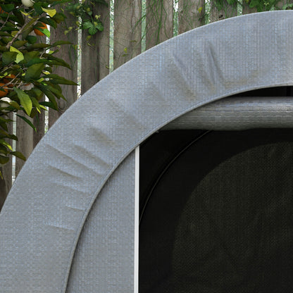 Tuinhuis – Fietsenstalling – Tuinschuur – Buitenberging – Opslagtent – Met Gegalvaniseerd Stalen Frame – Afm. 240x160x190 cm – Grijs – Waterbestendig – Stevig