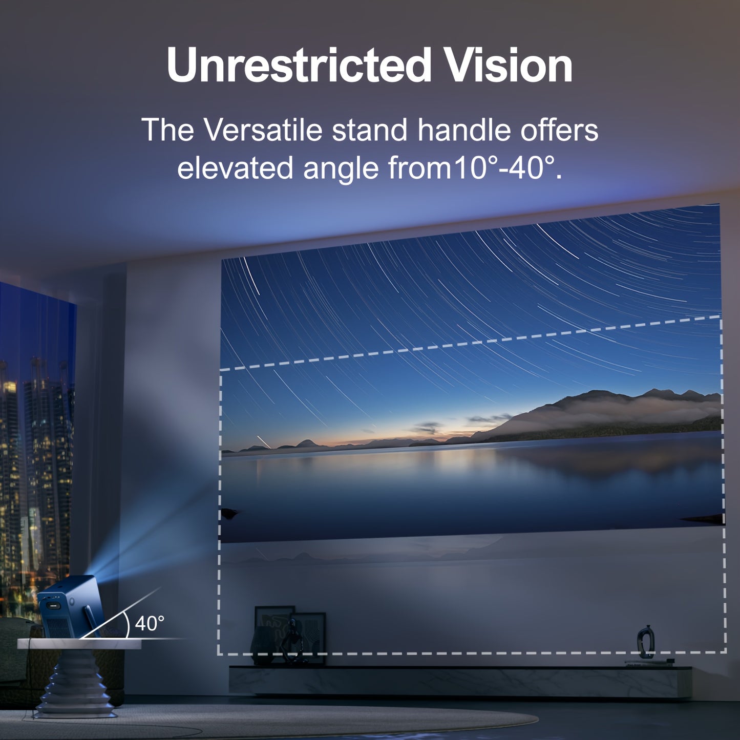 Projector – Beamer – Video Projector – Home Cinema – Draagbare Projector – Native 1080p Met 4K Decoding – 1000 ANSI Lumen Helderheid