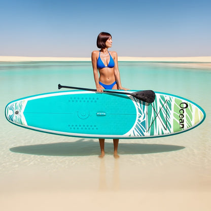 Paddleboard – SUP Board – Opblaasbaar Board – Stand Up Paddle – Surfplank – Lichtblauw – 335×83×15 cm – Draagvermogen 165+ kg – Inclusief Compleet Accessoirepakket