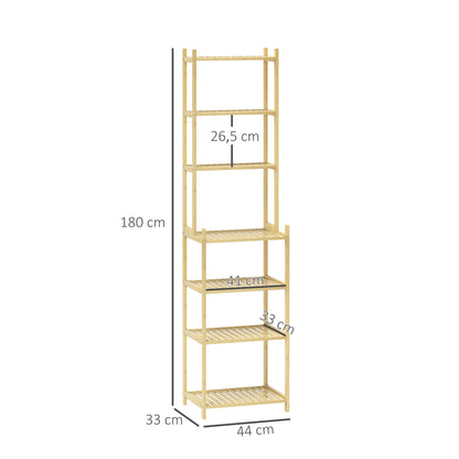 Badkamerplank – Badkamerrek – Opbergrek – Doucheplank – Bamboe Rek – Waterbestendig – 180 cm Hoog