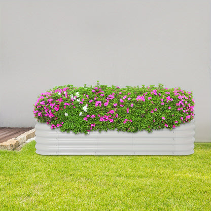 Hoogtebakje – Verhoogde Plantenbak – Moestuinbak – Bloemenbak – Tuinbak – Aluminium-zink Gecoat Staal – Grote Afmeting 240x60x43 cm