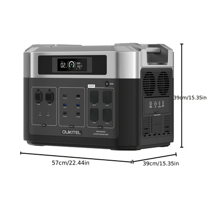 Powerstation – Draagbare Generator – Energiecentrale – Noodstroomvoorziening – Draagbare Accu – 2048Wh Capaciteit – 2200W Continu Vermogen