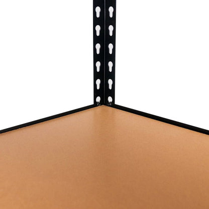Mega-M Pro Loft Storage Shelf, H-180 cm, L-120 cm, D-45 cm, 5 MDF Shelves (6.2 mm), 275 kg Capacity, Black, N