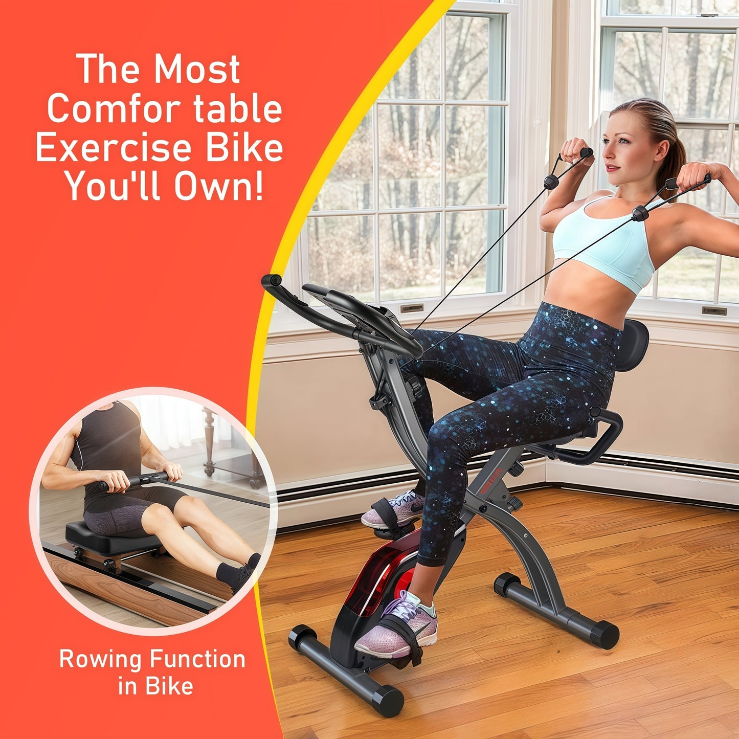 Fiets Trainer – Fietstrainer – Hometrainer – Stoelfiets – Bureaufiets – Opvouwbaar Design – Duurzaam ABS Materiaal – Magnetische Weerstand – Geschikt voor Smartphone en Tablet