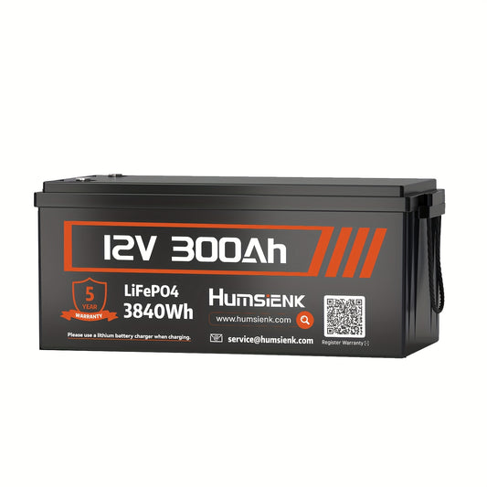 12V 300AH LIFEPO4 Batterij – Lithium Accu – Camper Accu – Zonne-Energie Accu – Noodstroom Accu – Hoog Capaciteit 300AH – Slim 100A Bms Systeem
