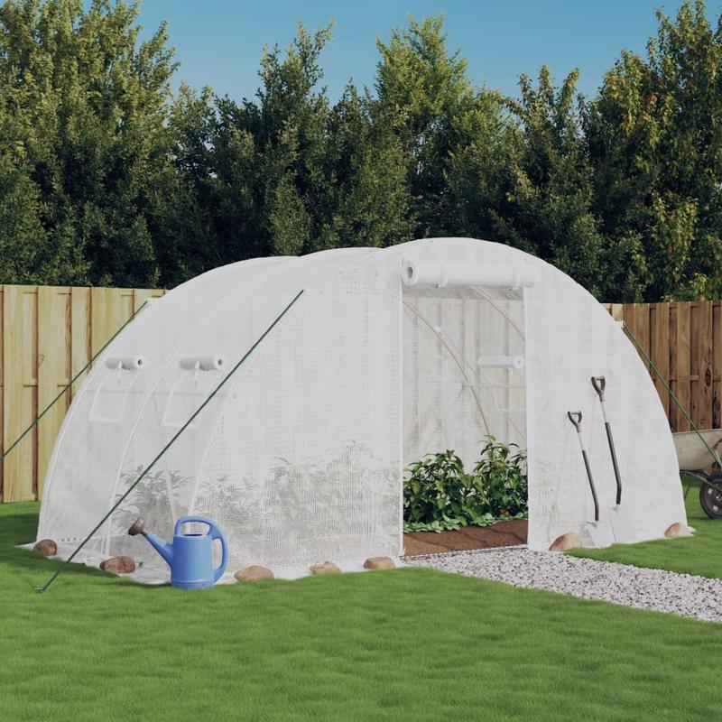 Kweekkas – Serre – Plantenkas – Groentekas – Tuinkas – Wit Stalen Frame – 8 m² Oppervlakte – 4x2x2 Meter Groot